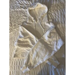 Lily &‎ Lottie Small White Cropped Hoodie